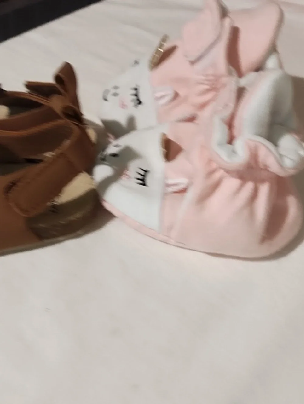 2 Pair Carter's Toddler Brown Buckle Sandals with Pink Unicorn Slippers EUC.